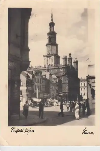 POSEN / POZNAN, Rathaus, gestempelt Welun 02.10.44