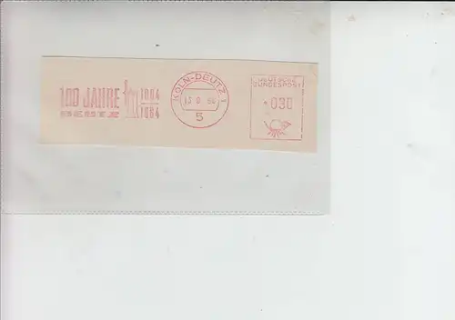 LANDWIRTSCHAFT - TRAKTOREN - Maschinen-Werbe-Stempel 100 Jahre Deutz Motoren 1966 Köln-Deutz