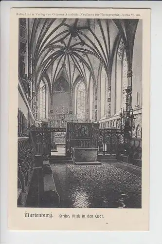 WESTPREUSSEN - MARIENBURG, Kirche, Blick in den Chor