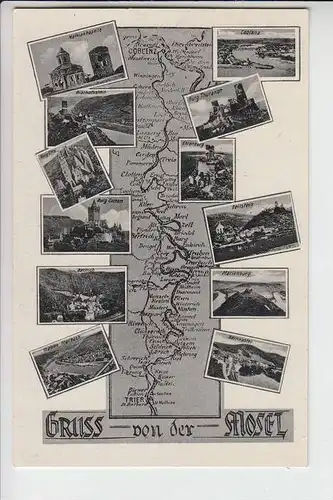 LANDKARTEN - MAPS - MOSEL 1950