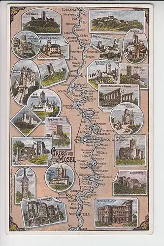 LANDKARTEN - MAPS - MOSEL 1918