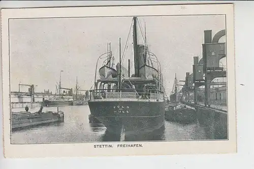 POMMERN - STETTIN - Freihafen, Frachter M.S. "VOLO" - Hull, Ozeanschiff