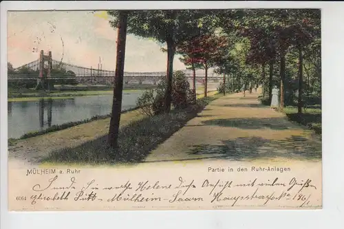 4330 MÜLHEIM/Ruhr, Partie in den Ruhr-Anlagen, 1904 color