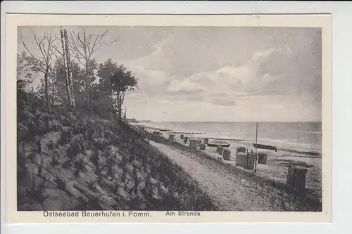 POMMERN - BAUERHUFEN - Chlopy, Am Strande
