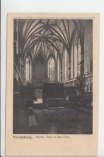 WESTPREUSSEN - MARIENBURG - Kirche, Blick in den Chor