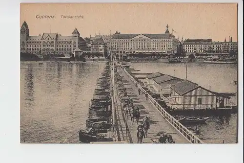 5400 KOBLENZ, Pontonbrücke, Kavalleriekolonne