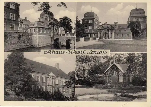 4422 AHAUS, Schloß, Mehrbild-AK, Druckstelle