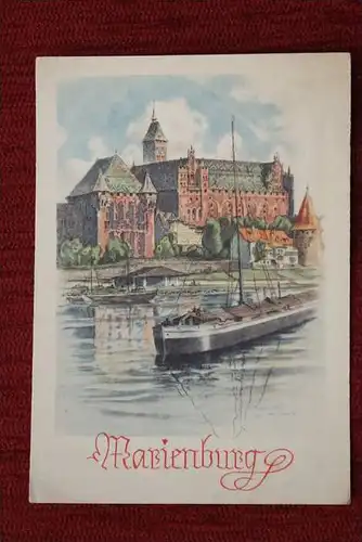 WESTPREUSSEN - MARIENBURG, Künstler-Karte, minimal gedunkelt