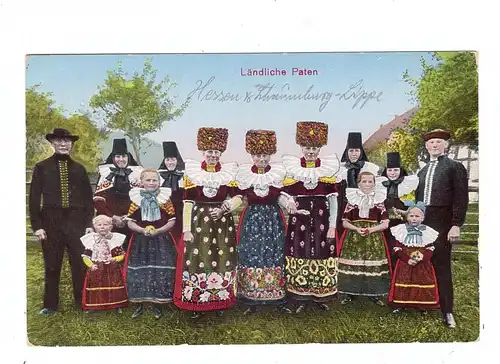 TRACHTEN - Schaumburg-Lippische Landestrachten, Ländliche Paten mit Jungfrauen