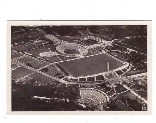 OLYMPIA 1936 BERLIN, Reichssportfeld Luftaufnahme, Sonderstempel  Olympia-Stadion