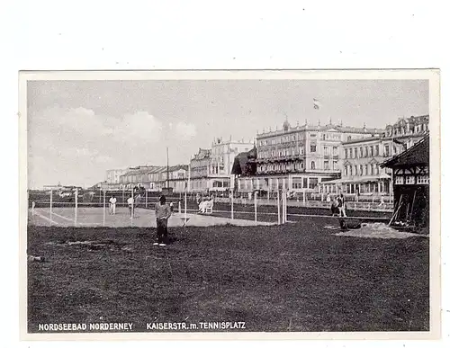 2982 NORDERNEY, Kaiserstrasse und Tennisplatz