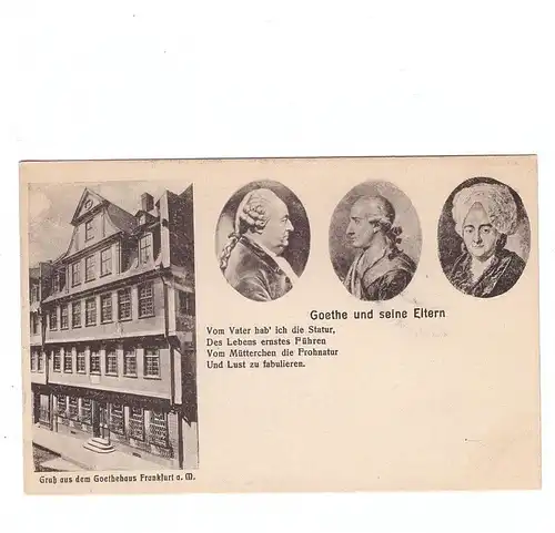 BERÜHMTE PERSONEN - JOHANN WOLFGANG VON GOETHE und seine Eltern