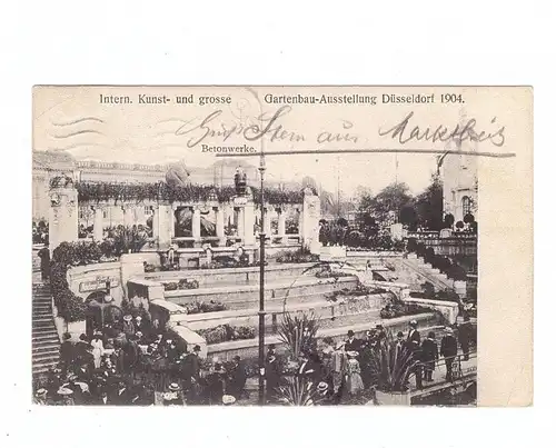 4000 DÜSSELDORF, EREIGNIS, GARTENBAU-Ausstellung, 1904, Betonwerke
