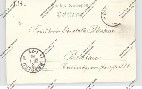 NIEDER-SCHLESIEN - GOLDBERG / ZLOTORYJA, Lithographie 1898, Neumann's Dampfbrauerei, Restaurant Bürgerberg....