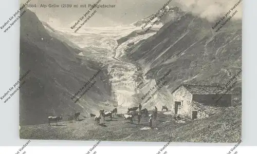 CH 7710 POSCHIAVO - ALP GRÜM GR, Berghütte mit Palügletscher, 1914