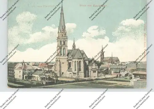 4178 KEVELAER, Neue Pfarrkirche und Umgebung, 1906