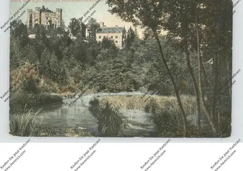 8959 SCHWANGAU - HOHENSCHWANGAU, Blick auf Schloß Hohenschwangau, 1910
