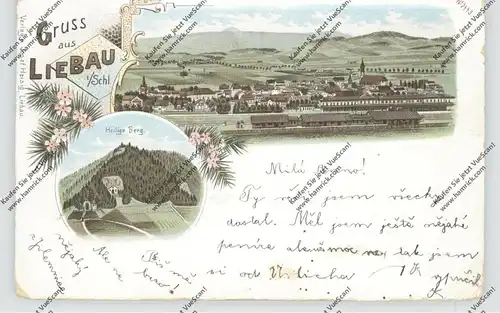 NIEDER-SCHLESIEN - LIEBAU / LUBAWKA (Landeshut), Lithographie, Bahnhof, Heilige Berg