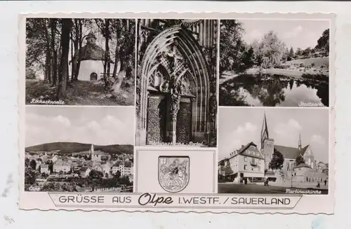 5960 OLPE, Martinuskirche, Rochuskapelle, Stadtpark....1956