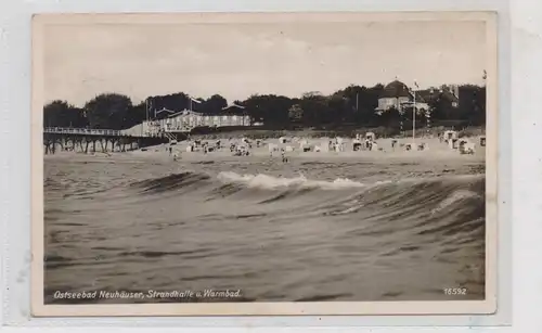 OSTPREUSSEN - NEUHÄUSER / METSCHNIKOWO, Strandhalle und Warmbad, NS-Beflaggung, 1943