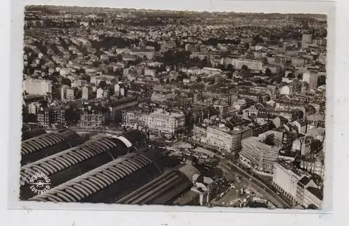 6000 FRANKFURT, Hauptbahnhof und Umgebung, Luftaufnahme 1956