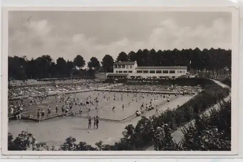 4060 VIERSEN, Gaststätte Kaiser Bad, Strandbadanlage, NS-Beflaggung, NS-Zeit