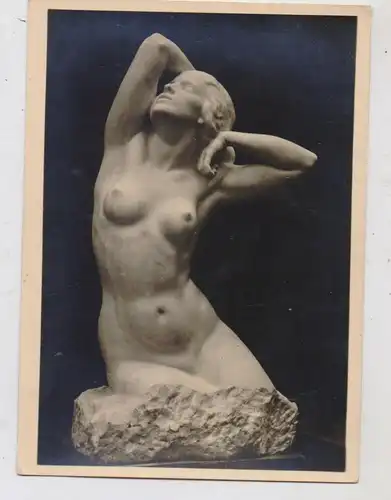 SCHÖNE KÜNSTE - SKULPTUREN - THEODOR STUNDL, "Halbakt", Wiener Künstlerhaus, rück. kl. Klebereste