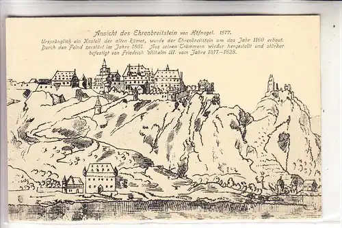 5400 KOBLENZ - EHRENBREITSTEIN, Historische Ansicht 1577