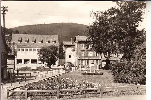 0-5906 RUHLA, Friedensplatz, 1967, Uhrenstempel