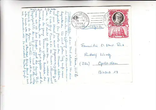 VATICAN - 1953, Unificato 164, Einzelfrankatur nach Deutschland