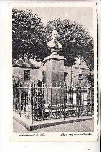 0-8290 KAMENZ, Lessing-Denkmal, 1944