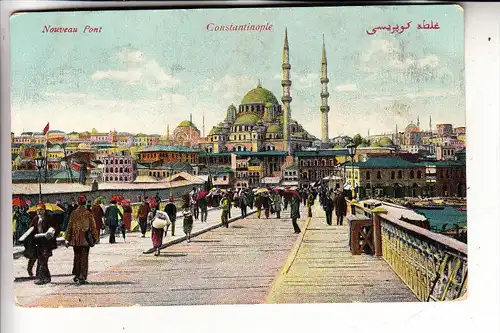 TÜRKEI - Konstantinopel, Neue Brücke, französische Post in der Levante, 1911