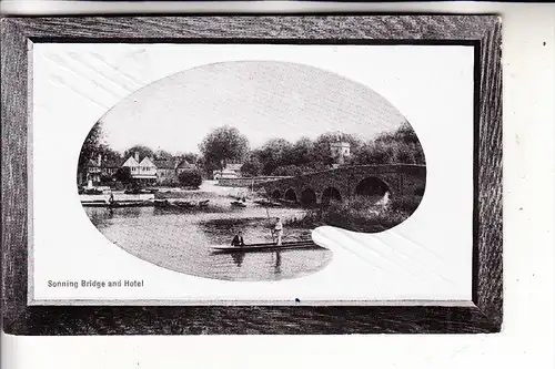 UK - ENGLAND - BERKSHIRE - SONNING, Sonning Bridge & Hotel, 1912, embossed