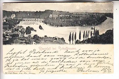 CH 8212 NEUHAUSEN, Rheinfall, 1899, niederl. Karte