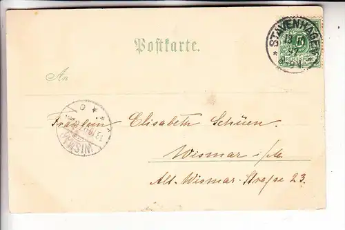 0-2040 MALCHIN, Lithographie 6-teilig, Schlösser der Umgebung Mecklenburger Schweiz, 1897