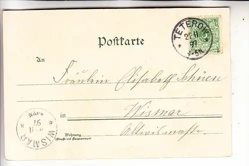 0-2050 TETEROW, Lithographie 7-teilig, Schlösser aus der Mecklenburger Schweiz, 1897