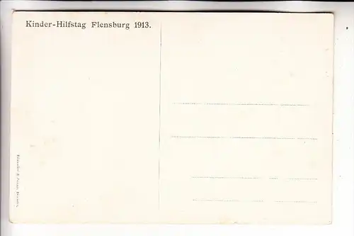 2390 FLENSBURG, Alter Hof am Holm, Künstler-Karte A.Eckener, Kinder-Hilfstag Flensburg 1913