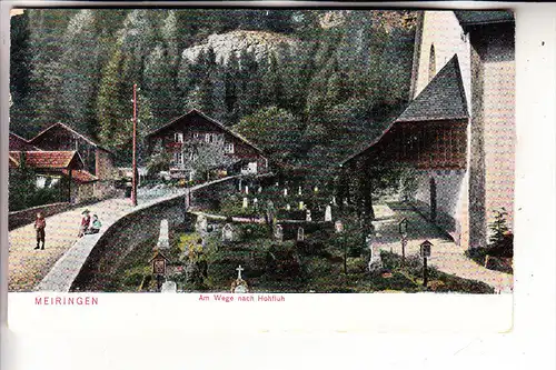 CH 3860 MEIRINGEN, Am Wege nach Hohfluh, Friedhof, Kirche - Trenkler-Leipzig