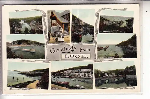 UK - ENGLAND - CORNWALL - LOOE, Greetings from, 1916