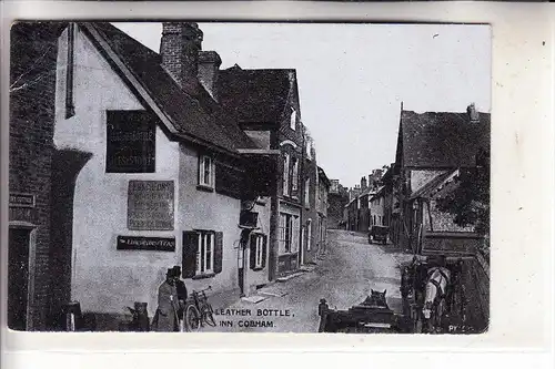 UK - ENGLAND - SURREY - COBHAM, Leather Bottle