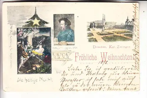 0-8000 DRESDEN, Weihnachtskarte 1898, Verlag: Paul Beyer, Nr.8, color