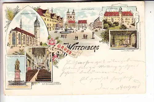 0-4600 WITTENBERG, Lithographie 6-teilig, 1903, Mittelknick