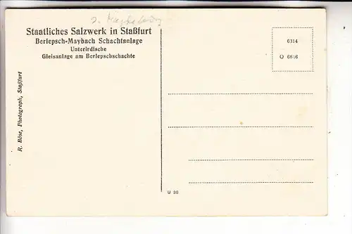 0-3250 STASSFURT, Salzbergwerk, Unterirdisache Gleisanlagen, Berlepschacht