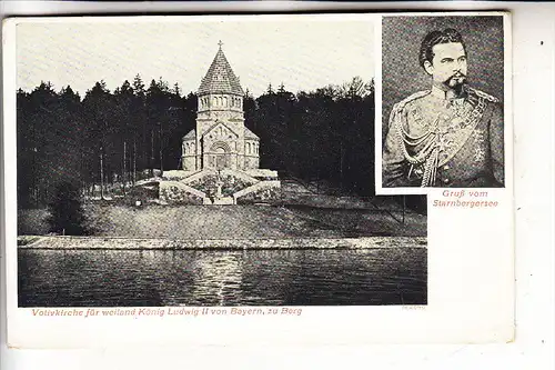 MONARCHIE - DEUTSCHLAND - BAYERN, König Ludwig II, Berg, Starnberger See, ca. 1905