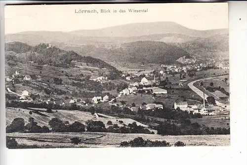 7850 LÖRRACH, Blick in das Wiesental, 1913