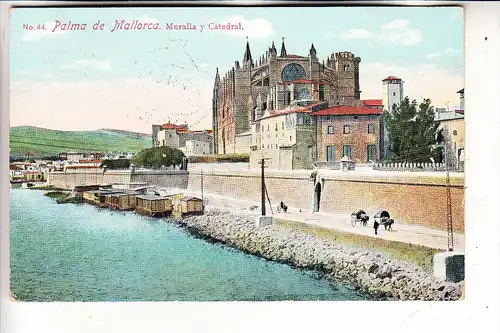 E 07000 PALMA DE MALLORCA, Muralla y Catedral, 1912