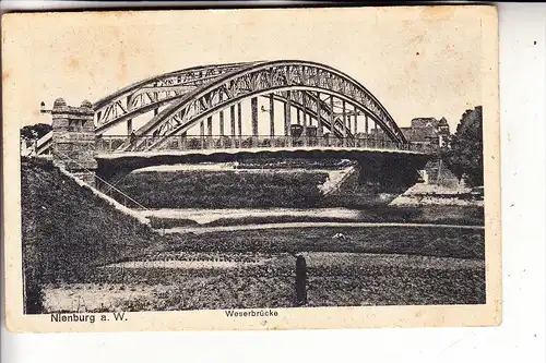 3070 NIENBURG, Weserbrücke, 1917