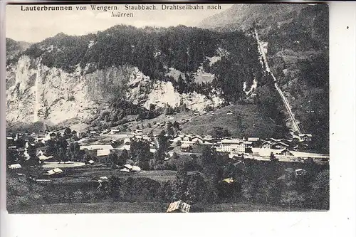 CH 3822 LAUTERBRUNNEN, Staubbach, Drahtseilbahn nach Mürren