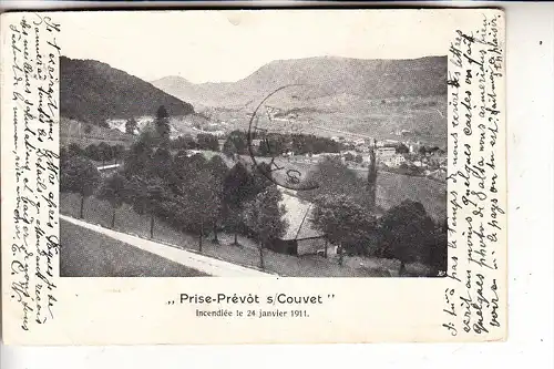 CH 2108 COUVET, Prise-Prevot, Incendiee le 24.01.1911, Überschwemmungskatastrophe