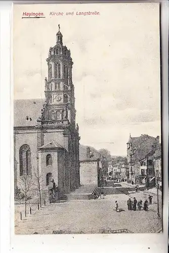 F 57300 HAYANGE / HAYINGEN, Kirche und Langstrasse